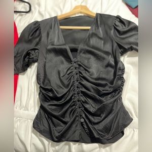 Frame silk top